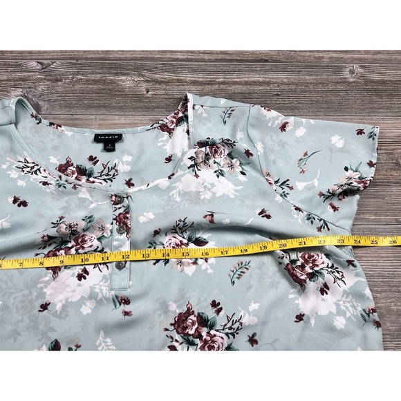 Torrid 1X Floral Blouse High Low Hem Popover Top Coquette Romantic Feminine - Picture 7 of 9